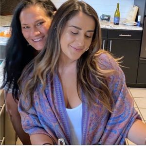 Purple Print Pashmina